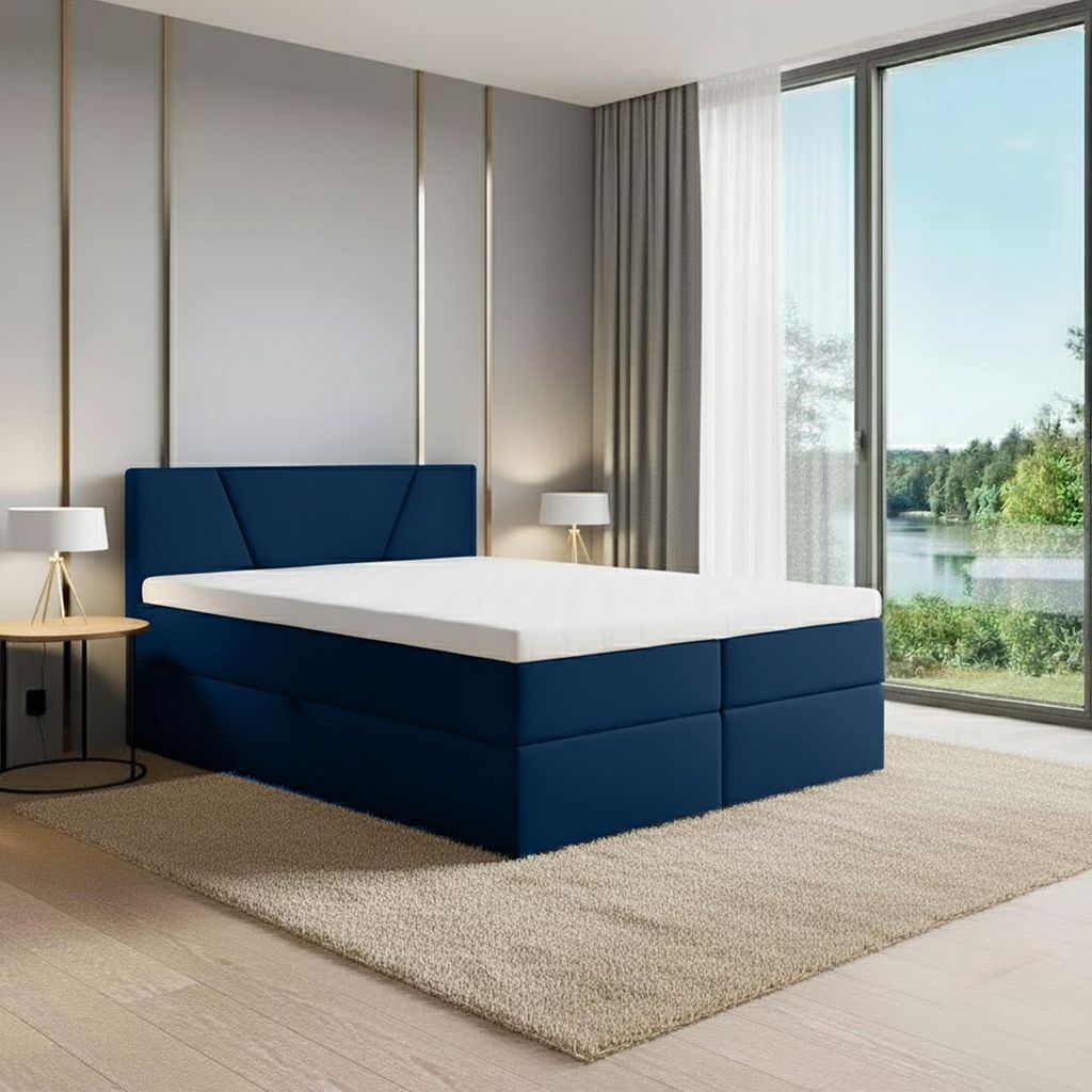 Best For Home Jubilee Bonell Box Spring Bed with Topper (140 x 200 cm, Trinity 31)