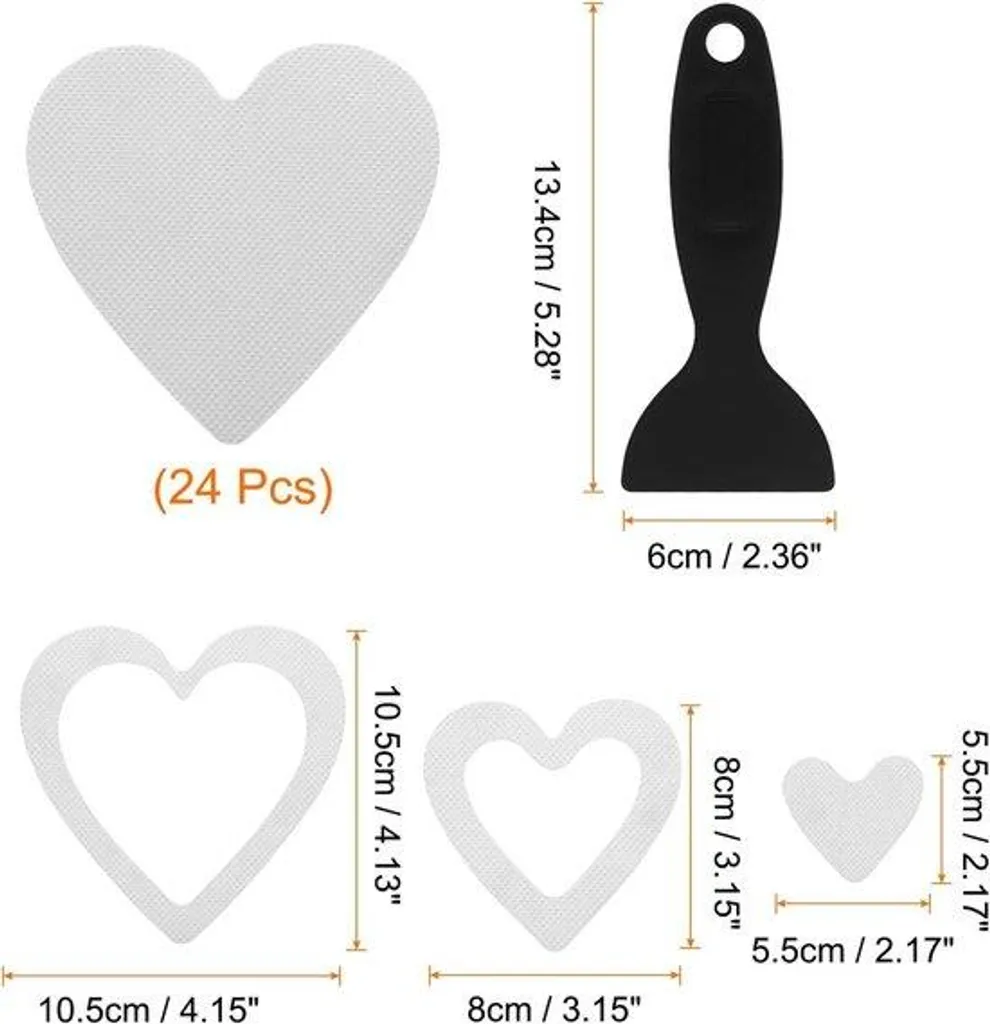 Bandes antidérapantes pour baignoire lot de 24 stickers blancs de 10cm