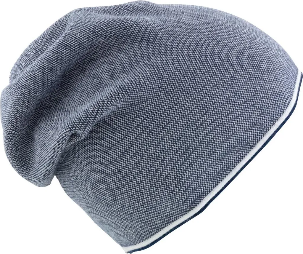 Fiebig Bonnet léger en tricot bicolore chiné - Accessoire de mode mixte