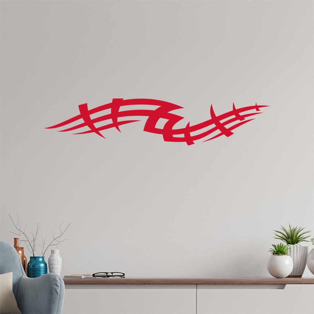 Tribal gezackt Wandtattoo in 6 Größen - Wandaufkleber Wall Sticker - Dekoration, Küche, Wohnzimmer, Schlafzimmer, Badezimmer