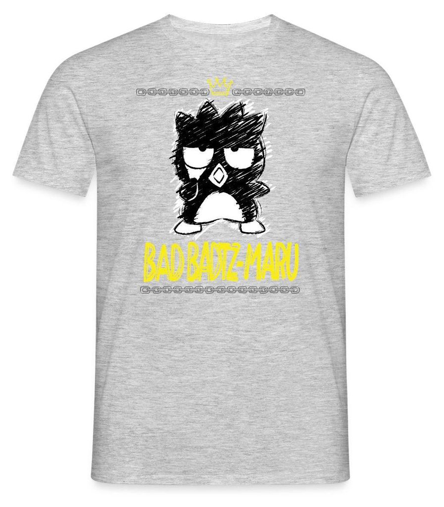 Spreadshirt Bad Badtz Maru Skizzen Stil Männer T-Shirt, M, Grau meliert