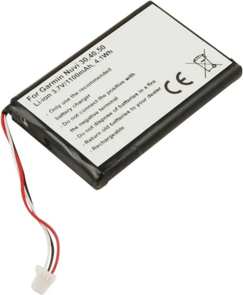 Avizar, Ersatzakku 1100 mAh für Garmin nüvi 30/50 GPS, 3,7 V, Schwarz