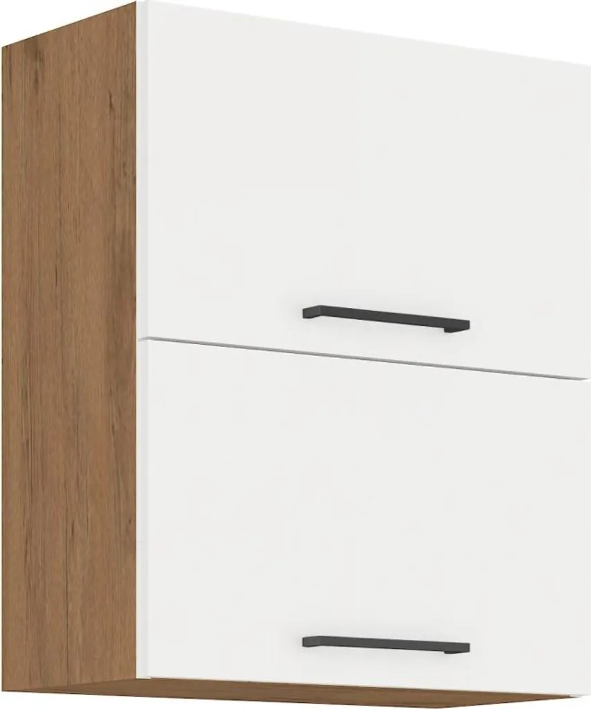 VANYA Pensile 60 cm Bianco e Rovere - Soluzione Salvaspazio Cucina