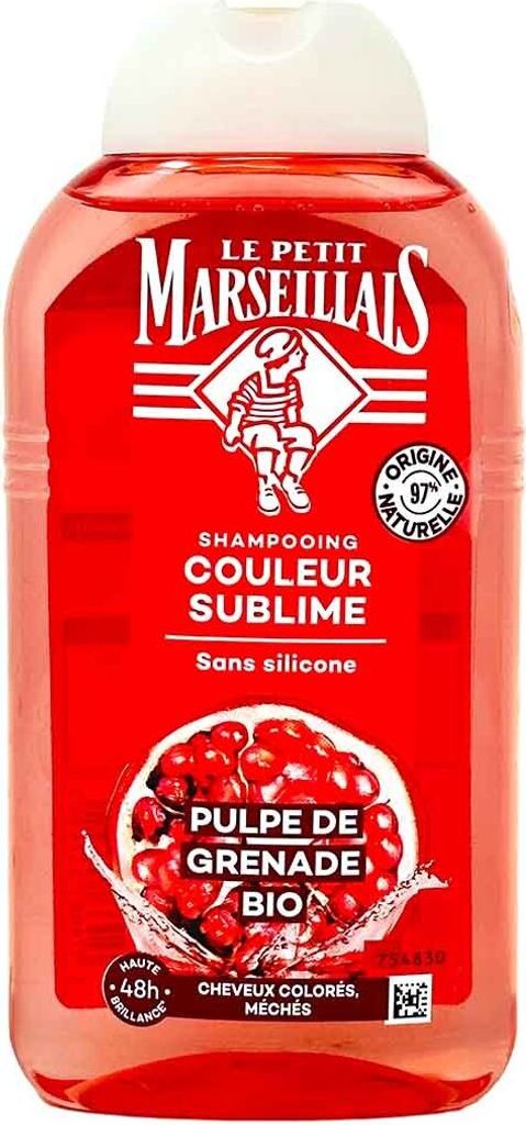 Le Petit Marseillais Bio Shampoo Mohn & Granatapfel – Für Coloriertes Haar, 250 Ml