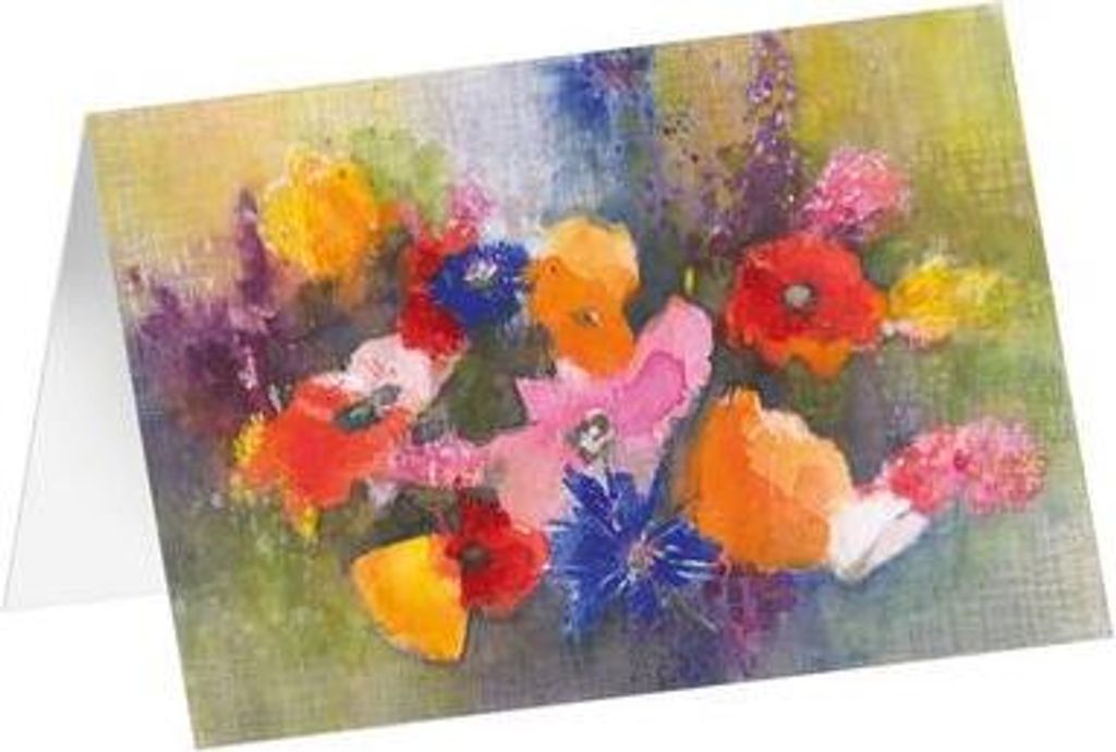 Feldblumen - Kunst-Faltkarten ohne Text (6 Stück)