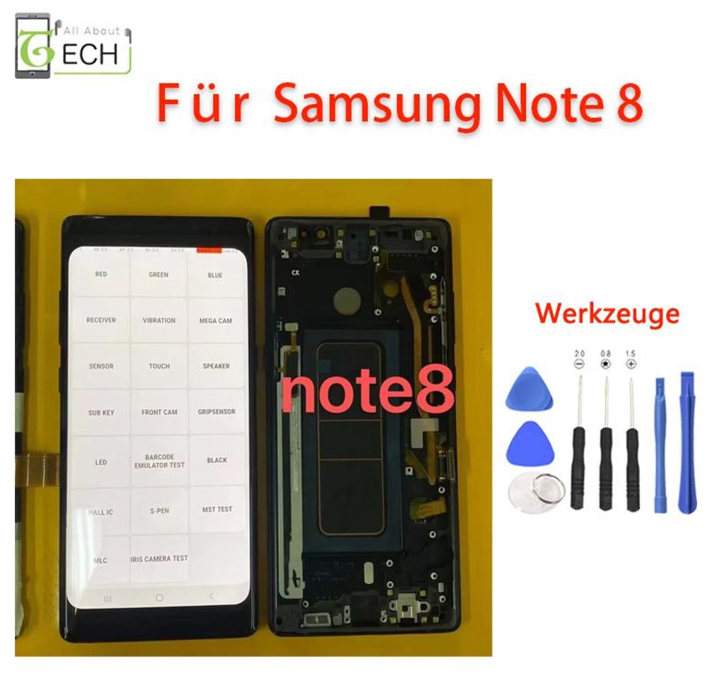 Für Samsung Galaxy Note 8 N950F LCD Display (OLED) Produktbild 