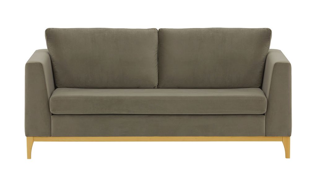 2,5-Sitzer-Sofa Gosena Wood - Elefant - Velluto 17