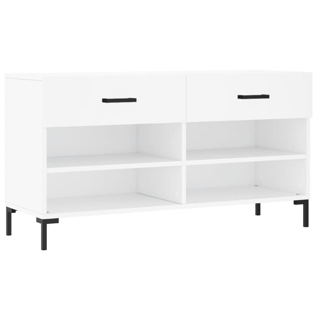 Schuhbank Weiß 102x35x55 cm Holzwerkstoff Produktbild 