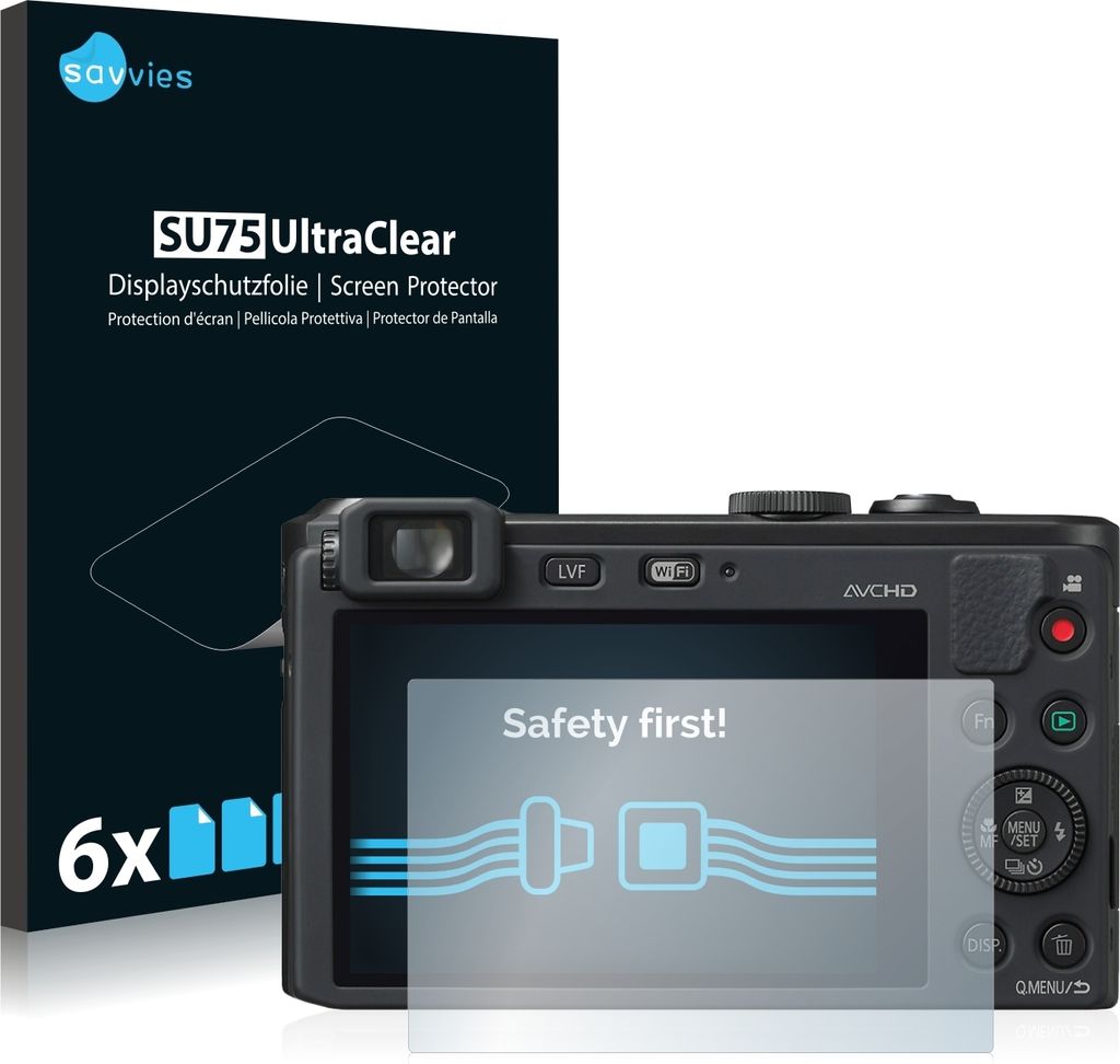 6x Für Panasonic Lumix DMC-LF1 Schutzfolie Savvies Displayschutz Display Schutz Folie Klar Transparent