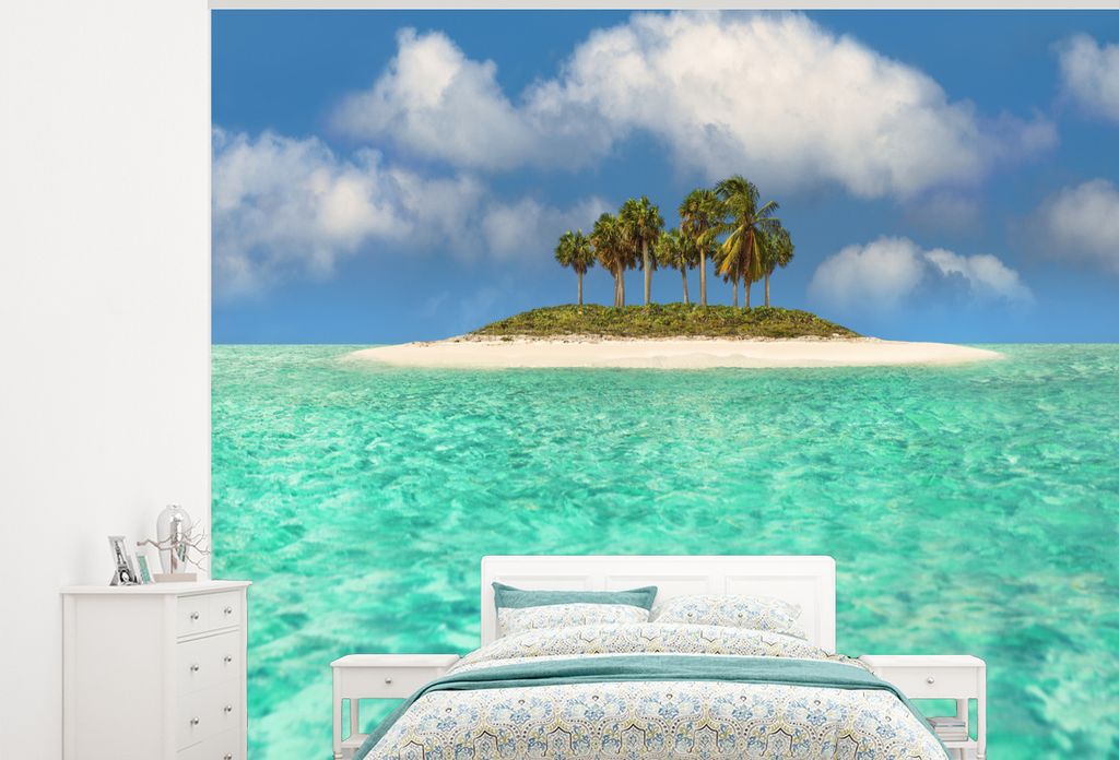 MuchoWow Fototapete für Wohnzimmer oder Schlafzimmer Wandtapete Vinyl Motivtapete Karibische Insel Fotodruck - 375x300 cm - Tapezierpapier