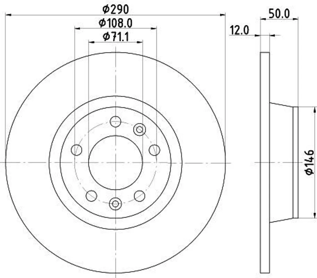Disque de frein HELLA 8DD 355 116-171 pour Peugeot 407 - Qualité OE