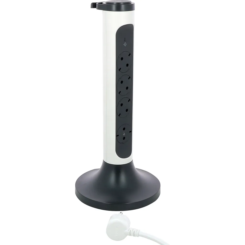 Multiprise Verticale 4 Prises Legrand Parafoudre et Câble Long de 2m