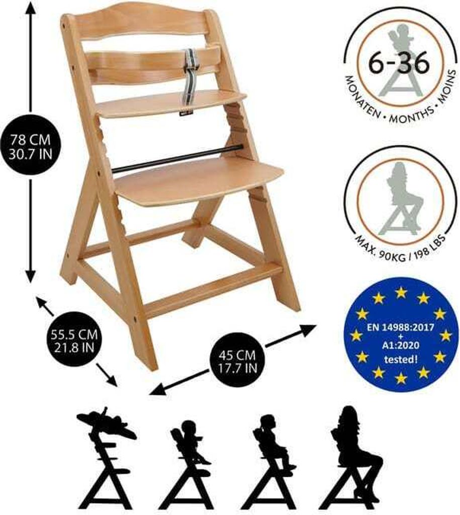Hochstuhl aus Holz Produktbild 4