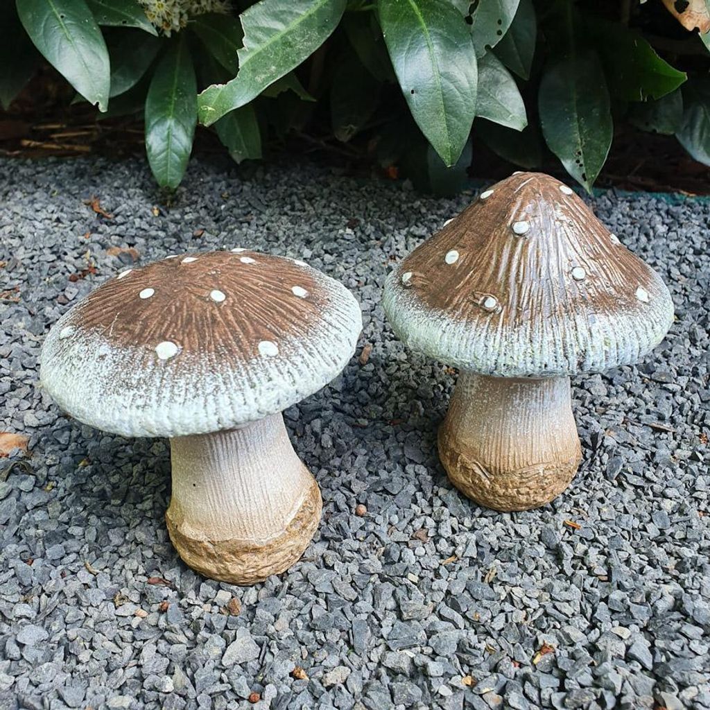 Gartenfigur Pilz Figur 2er Set 13 cm Fliegenpilz Produktbild 