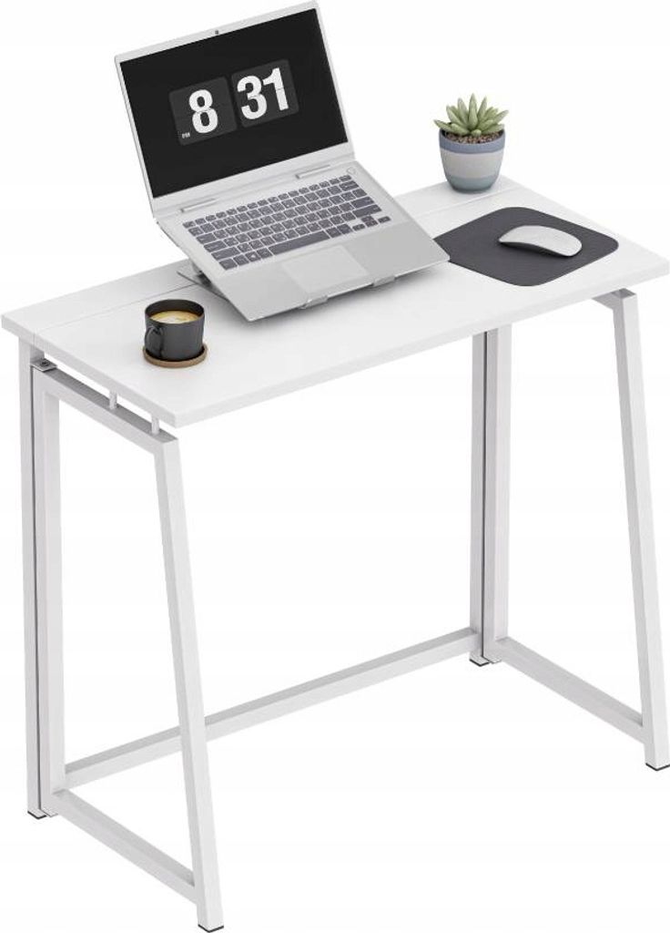 MARK ADLER Leader 1.5 | Industrial Klapptisch Faltbar Tisch Schreibtisch Platzsparendem | 80 x 40 cm | Stahlkonstruktion | Homeoffice | Weiß