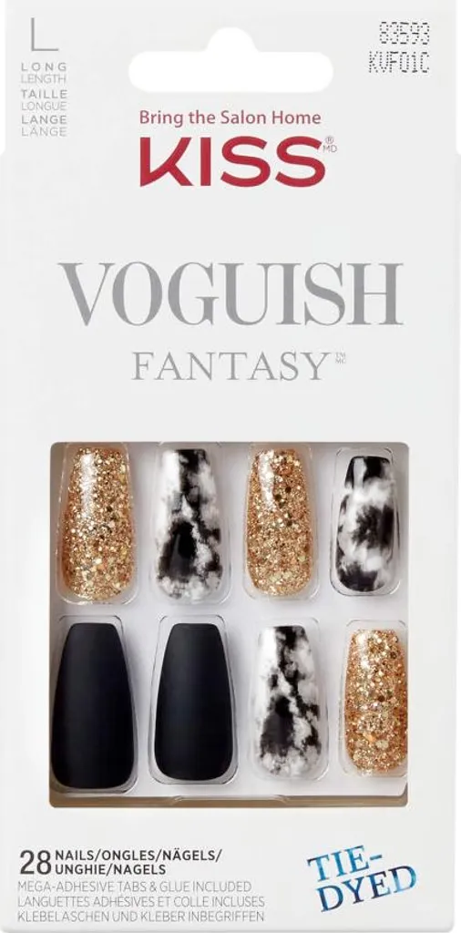 KISS Faux Ongles Gel Longs pour Soirée et Quotidien avec Kit de Pose Inclus