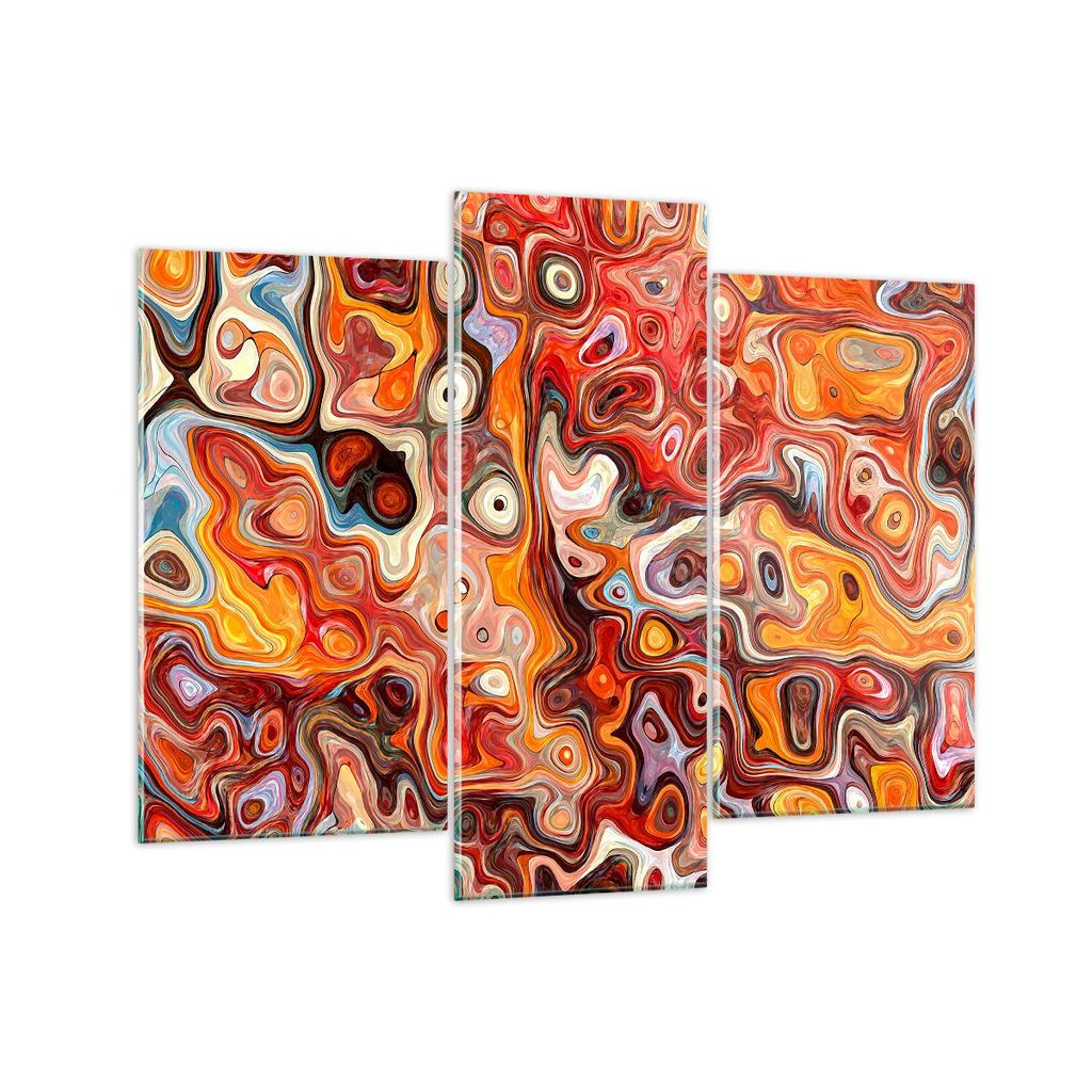 Bilder auf glas - Abstraktion modern - 130x100cm - Glasbilder - Wandbilder - Kunstdruck - zum Aufhängen bereit - Wanddekoration aus Glas - Glas Bi...