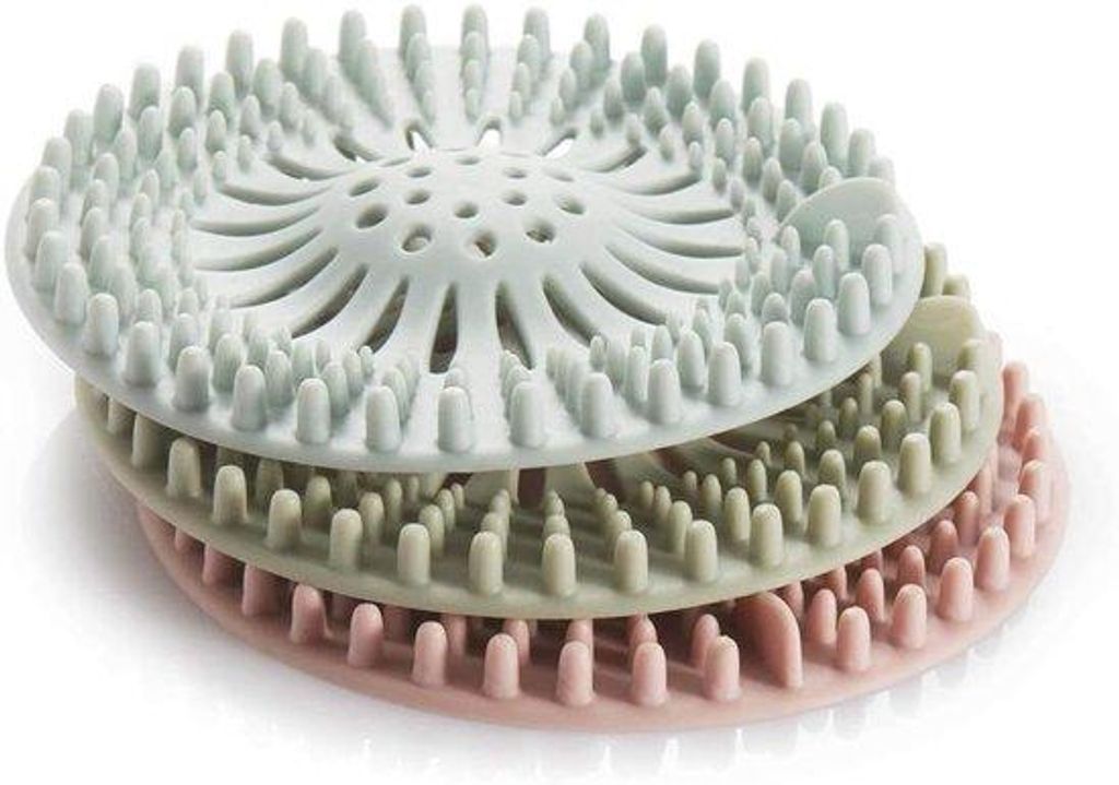 Silikonische Dusenabdeckung - Abflussstöpsel - Verstopfung der Dusse verhindern - Flexibler Silikonmaterial - 13x13 cm - verschiedene Farben