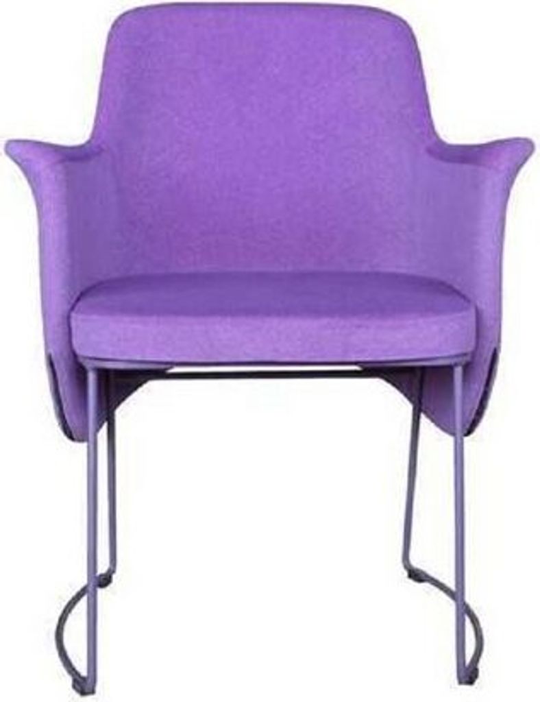 Esszimmerstuhl Stuhl Küchenstuhl Sessel Sitzer Stoff Modern Holz Lila