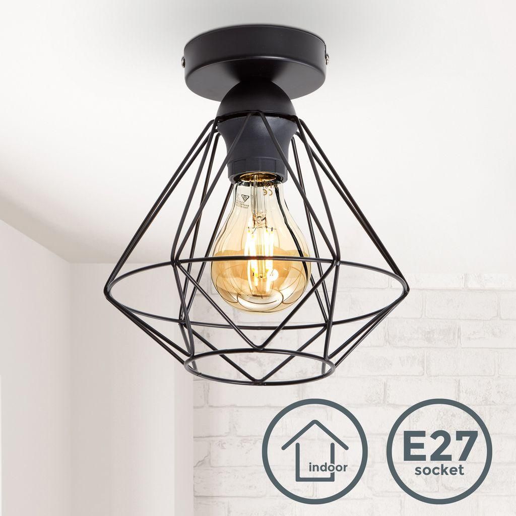 Plafoniera vintage, adatta per lampadina E27 non inclusa Immagine del prodotto 
