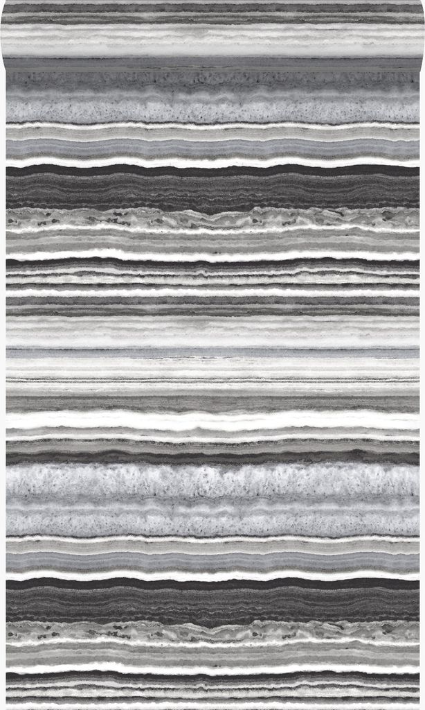 Origin Wallcoverings Tapete Marmor-Optik Schwarz und Weiß 53 cm x 10.05 m