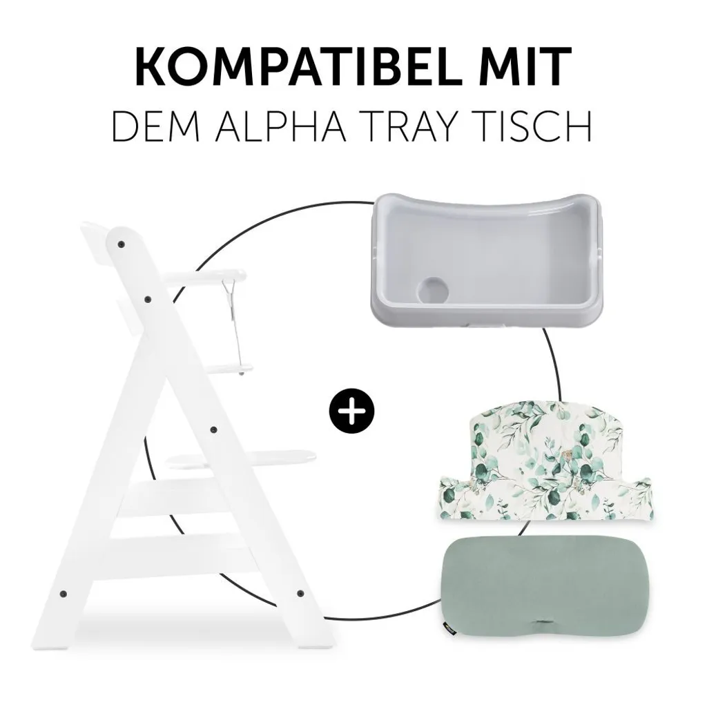 Hauck Highchair Pad Select Coussin pour Chaise Haute en Vert et Blanc - 8