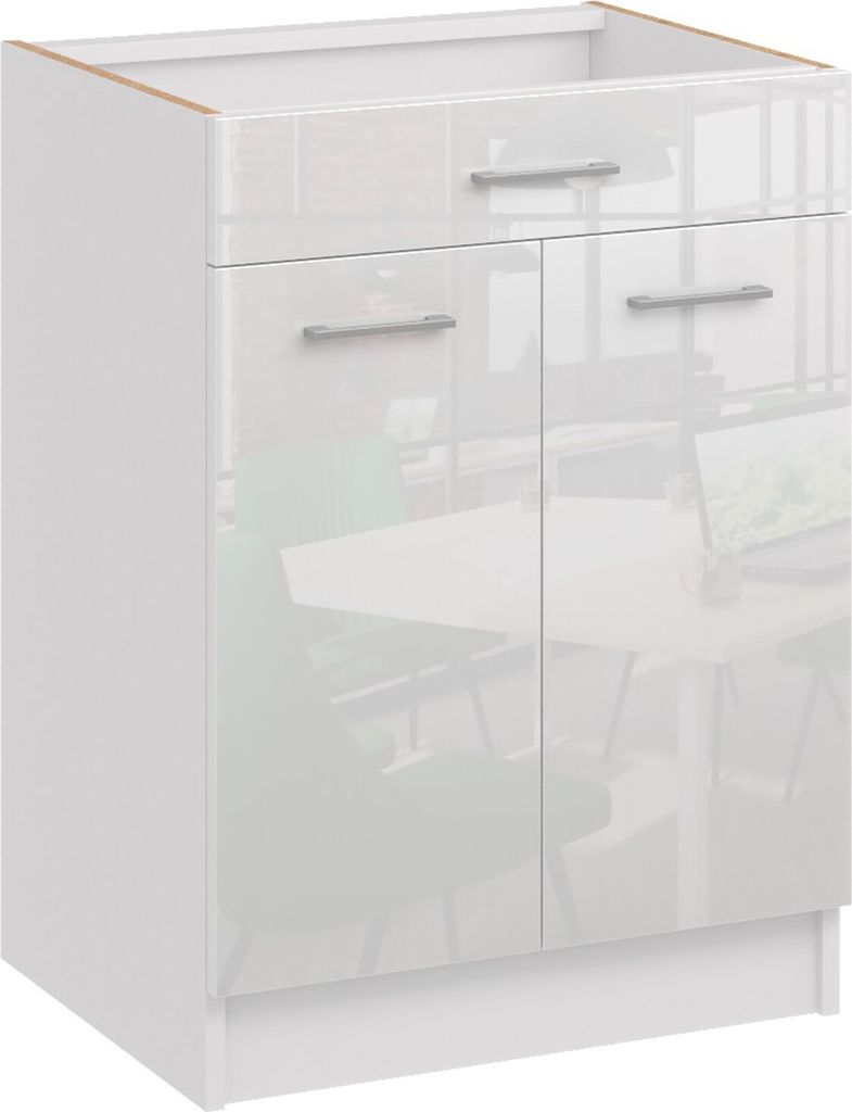 Roe Furniture | Küchenunterschrank 60 cm - Weiß - Weiß Produktbild 