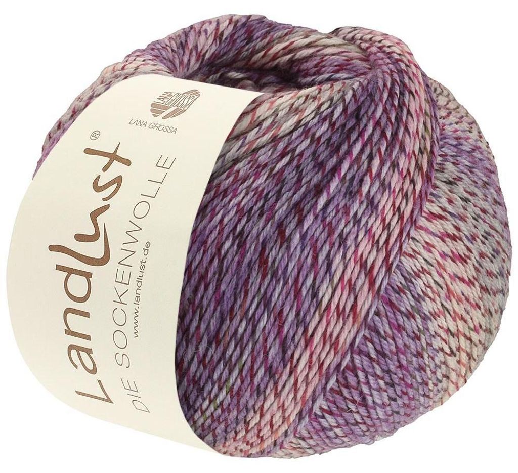 Lana Grossa - Landlust die Sockenwolle 0217 ecru rosa lila Produktbild 