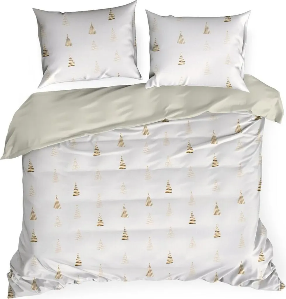 Parure de Lit de Noël 160x200 cm en Coton Anti-Transpiration et Doux