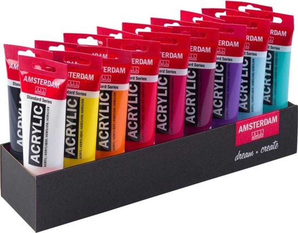 Royal Talens Acrylfarben Vorteilspack 18 Farben 120 ml Künstlerfarbe