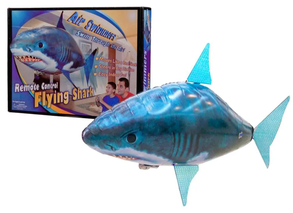 Ballon volant Requin bleu télécommandé pour jeux d'intérieur R/C