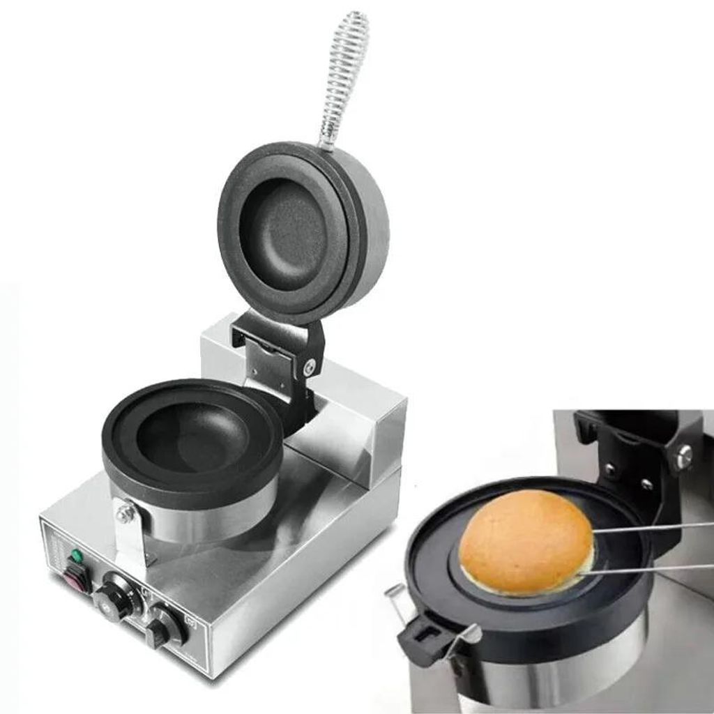 Elektrisches Waffeleisen & Sandwichmaker - Einzelplatte - Antihaftbeschichtung - Sandwichplatten - EU-Stecker - - Schwarz