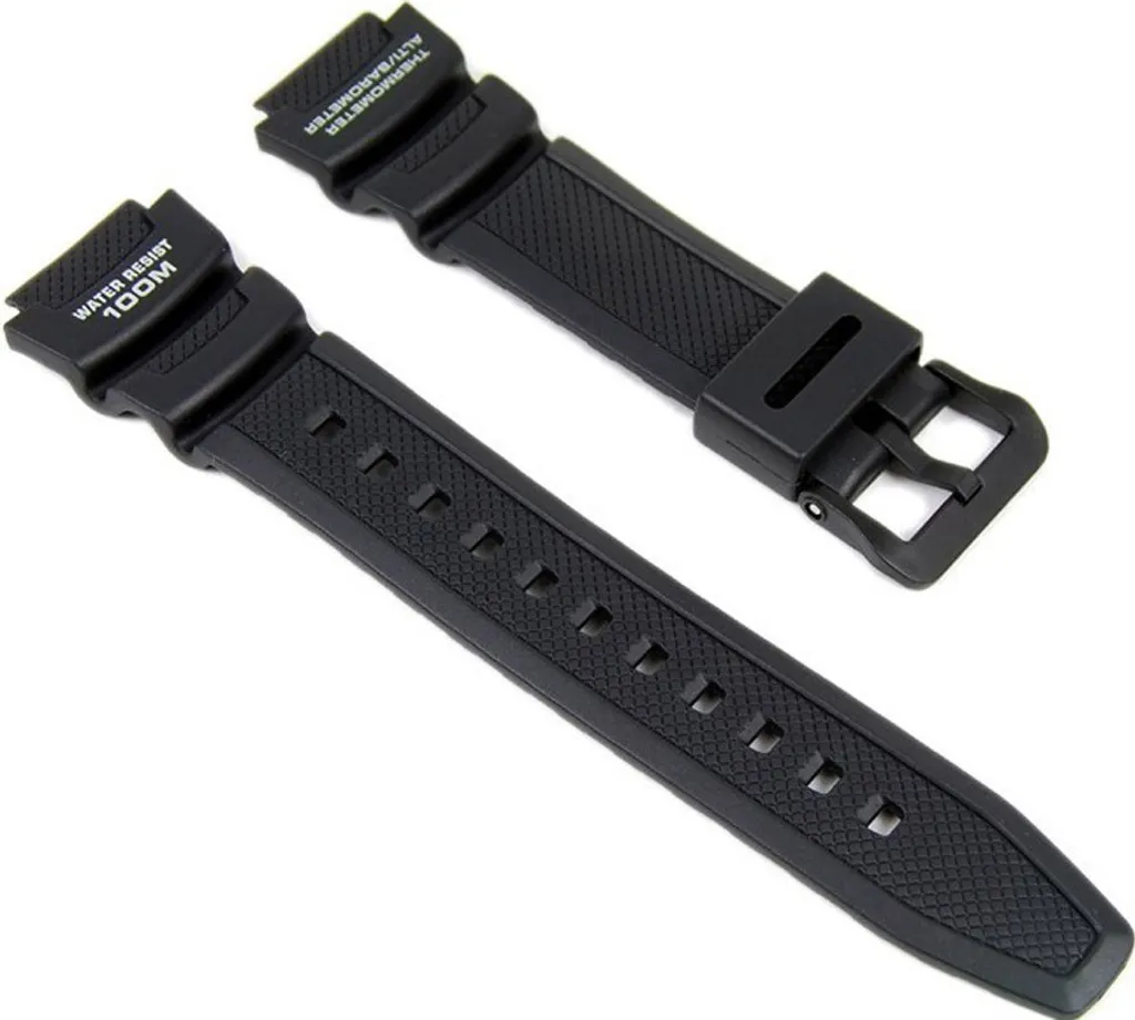 Ricambio Cinturino Casio SGW-300H SGW-400H Resina Nera 18mm