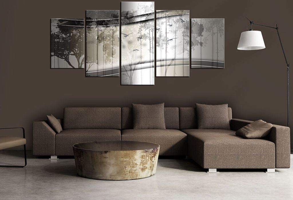 Akustikbild Natur Landschaft 200x100 cm Bilder Akustikschaum Hochleistungsschallabsorber Schallschutz Leinwand 5 tlg Wandbild Raumakustik Schalldä...