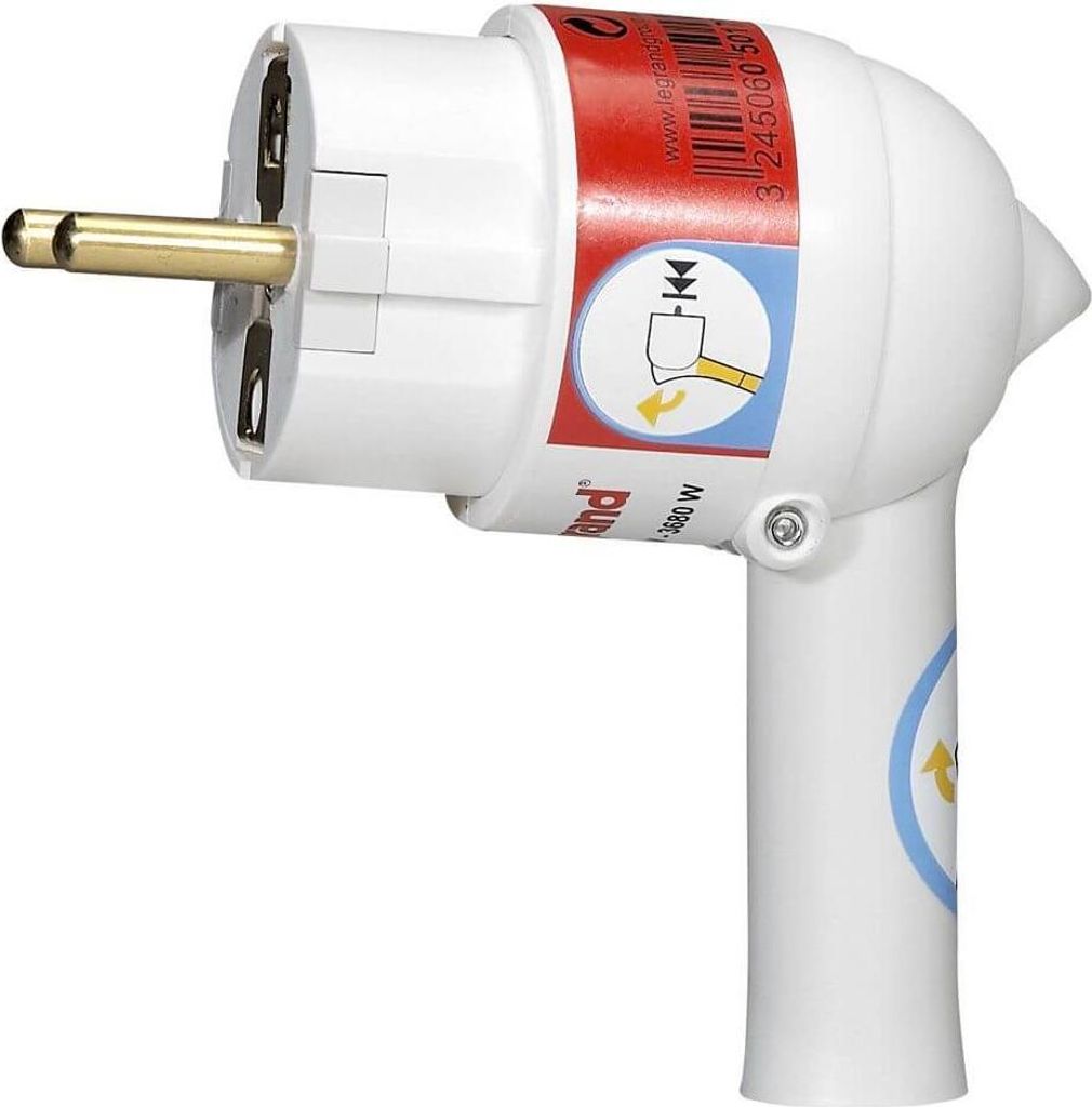 LEGRAND Schutzkontakt- Stecker Knickschutz drehbar  Produktbild 