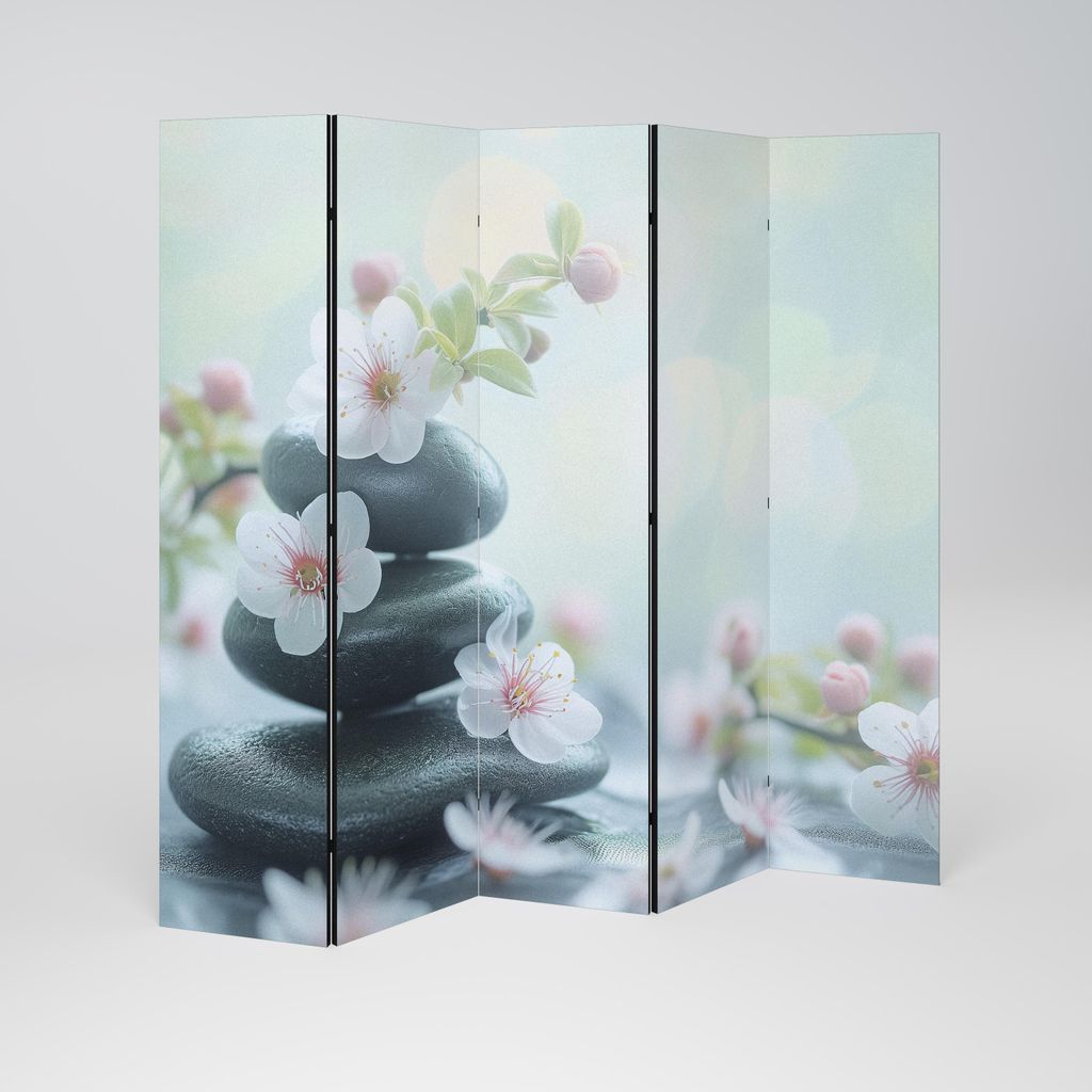 SpaceRebels Paravent Raumteiler - 5-teilig Raumtrenner, Druck 2-Seite - Raumtrenner - Trennwand Wohnung - Room Divider - Spanische Wand Deko Modern...