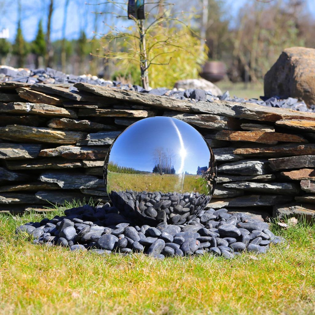 CLGarden Edelstahlkugel 38cm für Springbrunnen Garten Produktbild 