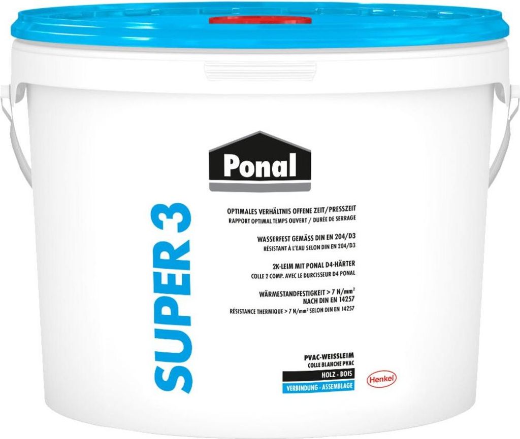 Ponal Holzleim Super 3 PN 3SN 10kg DIN68602-D3 Produktbild 