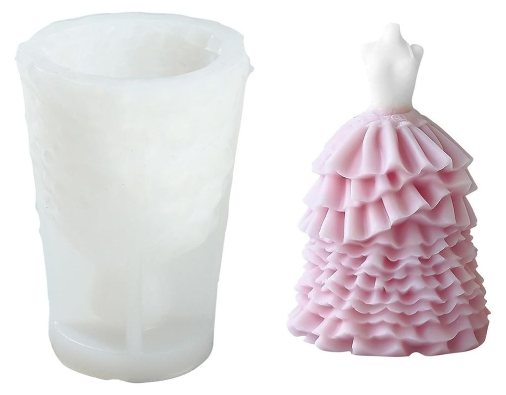 Silikonformen für Kleider, Brautkleider, Prinzessinnenkleider, Abendkleider, Kerzen, Seife, Gips, Aromatherapie, Bastelarbeiten, Tonprojekte, Hoch...
