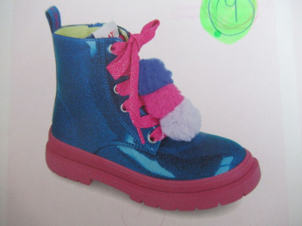 Garvalin Gliter Schnürstiefel Blau in Gr. 31