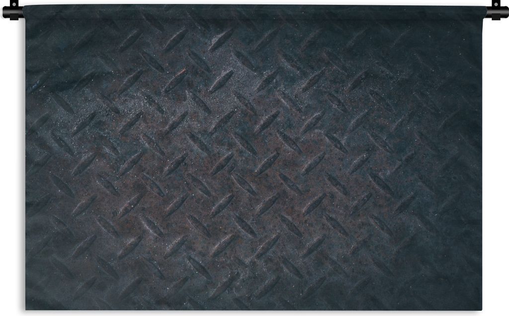 MuchoWow Wandteppich Wandbehang Stahl - Schwarz - Rost 120x80 cm Tapisserie Dekoration Wandtuch - Wanddekorationen - Wandtücher