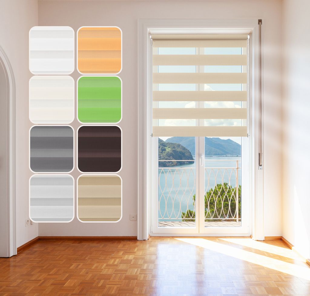 Doppelrollo Beige 70x150cm Klemm-Fix - System Click