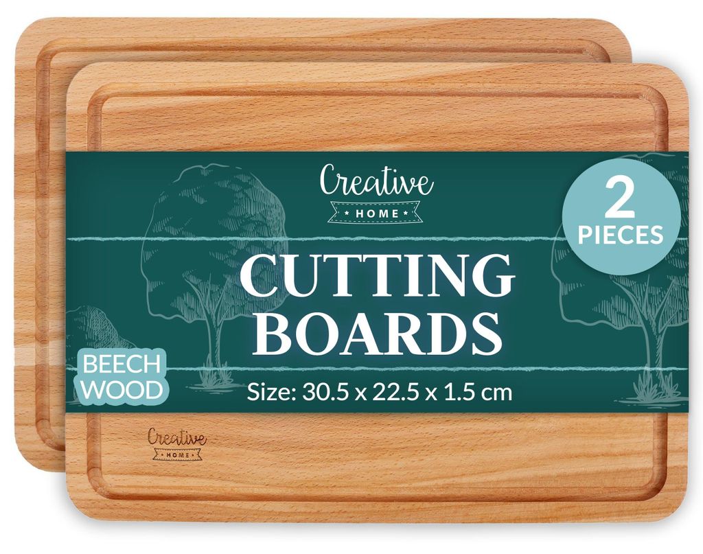 Creative Home Houten snijplank, 30,5 x 22,5 cm, Natuurlijk Productafbeelding 