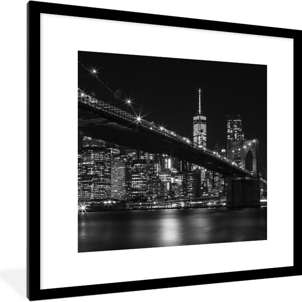 MuchoWow® Gerahmtes Poster New York - Brooklyn - Brücke Produktbild 