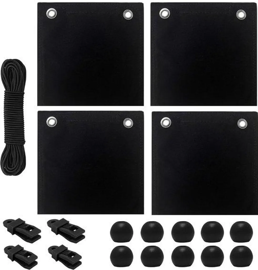 Dispositif Anti-Vent pour Tonnelle et Pergola - 4 Poids avec Clips