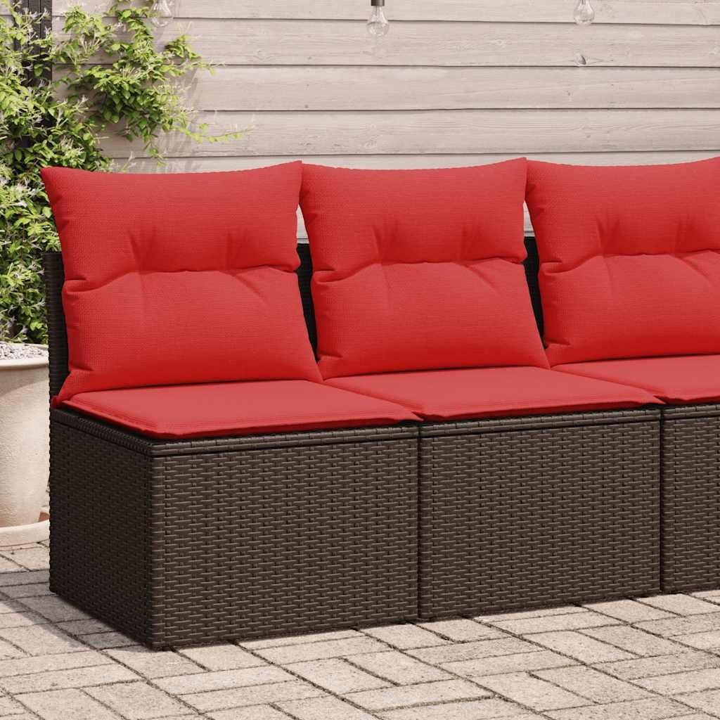 "2026 Promotion" 2-tlg. Garten-Sofagarnitur/Terrassenmöbel - mit Kissen - Braun Poly Rattan Akazie - Gartenmöbelset CC17957