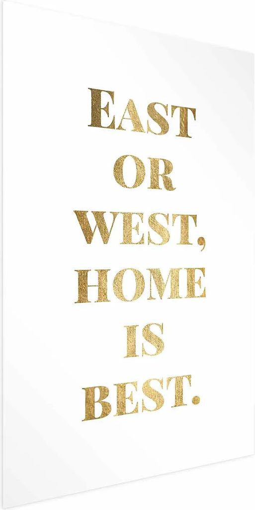Posterpapier Poster - Gold Home Is Best 21x30 cm Text m-A-0878-ao-a