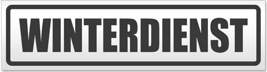 Kiwistar - Autoaufkleber - Dunkelgrau - 45 x 12 cm - Winderdienst - Hinweis Aufkleber Sticker für Auto, Kfz, Fahrrad, PKW, LKW