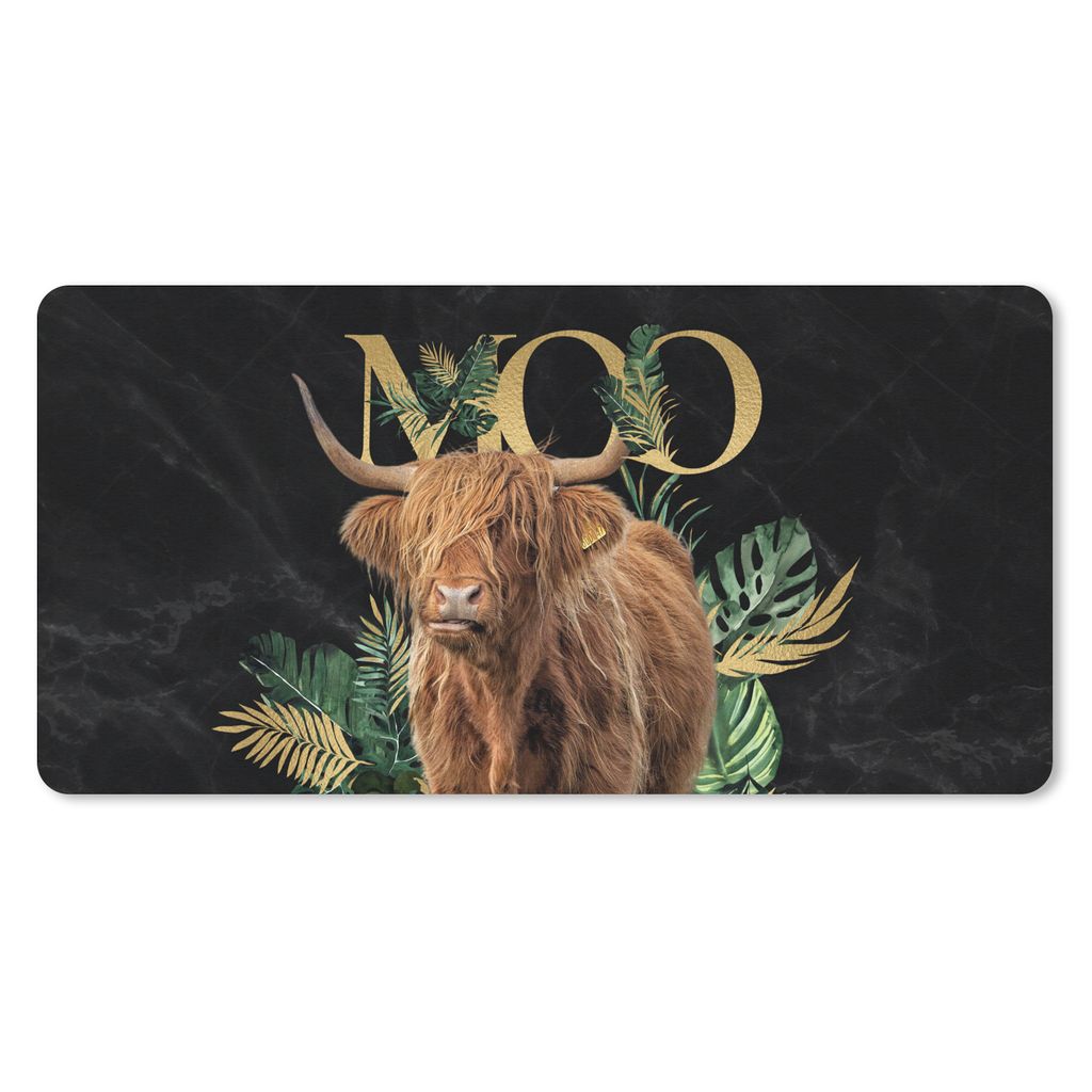 MuchoWow Mauspad Mousepad Schottische Highlander - Luxus - Pflanzen 60x30 cm - Mousepads - Maus Mat - Pad - Mausunterlage - Nachhaltig