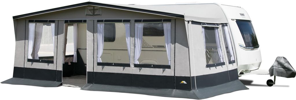 DWT Wohnwagen Vorzelt Edition 40 Gr. 17 (Umlaufmaß 1031-1060 cm) 280cm Zelttiefe - Ganzjahresvorzelt für Wohnwagen - Caravanzelt für Dauercamper